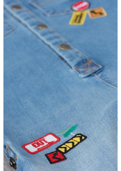 Jean Kumaş Unisex Bayramlık Bebek Uzun Tulum 12324 fiyatları