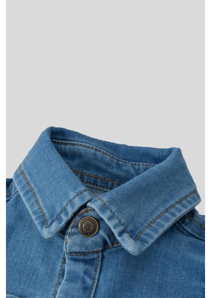 Jean Kumaş Unisex Bayramlık Bebek Uzun Tulum 12324 modelleri