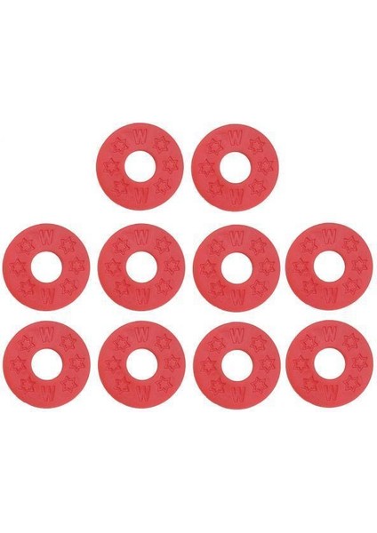 2X10 Parça Gitar Kayışı Blok Kauçuk Emniyet Kilidi Kilidi Yıkayıcı Contası Kırmızı 2 Pcs (Yurt Dışından)