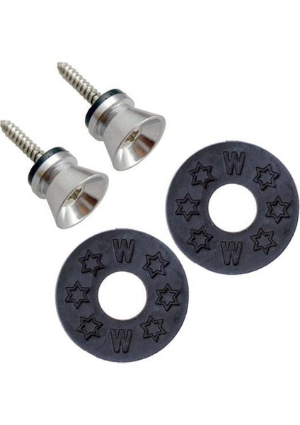 2xguitar Kayış Kilit Pimi Peg+Gitar Kayışı Kayış Önleyici Kayış Yıkayıcı Gümüş+Siyah 2 Adet (Yurt Dışından)