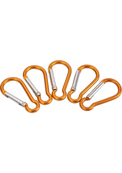 5x Alüminyum D Şekil Toka Karabiner Dış Hava Seyahati Için Anahtar Zincir Klipsi Kanca (Yurt Dışından)