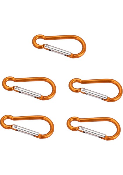 5x Alüminyum D Şekil Toka Karabiner Dış Hava Seyahati Için Anahtar Zincir Klipsi Kanca (Yurt Dışından)