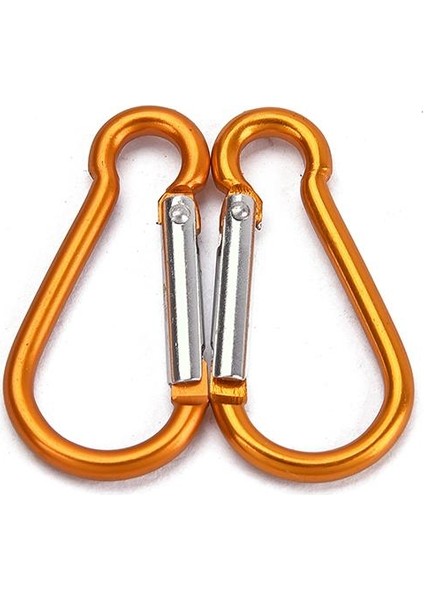 5x Alüminyum D Şekil Toka Karabiner Dış Hava Seyahati Için Anahtar Zincir Klipsi Kanca (Yurt Dışından)