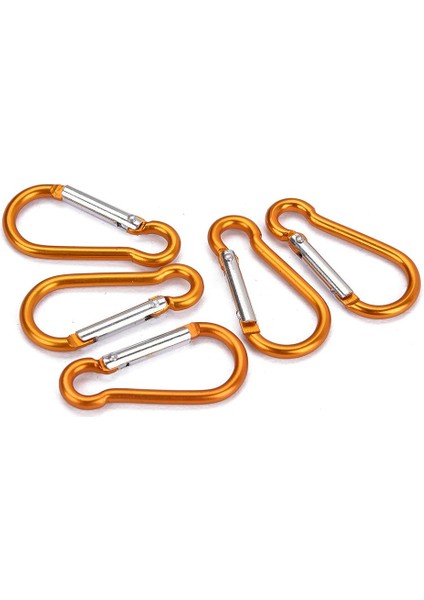 5x Alüminyum D Şekil Toka Karabiner Dış Hava Seyahati Için Anahtar Zincir Klipsi Kanca (Yurt Dışından)