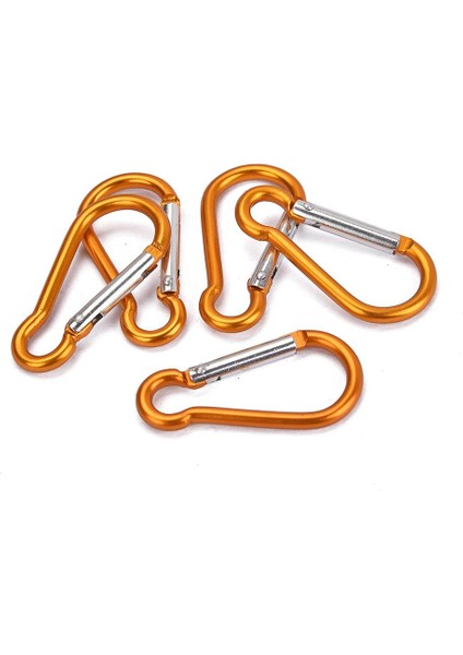 5x Alüminyum D Şekil Toka Karabiner Dış Hava Seyahati Için Anahtar Zincir Klipsi Kanca (Yurt Dışından)