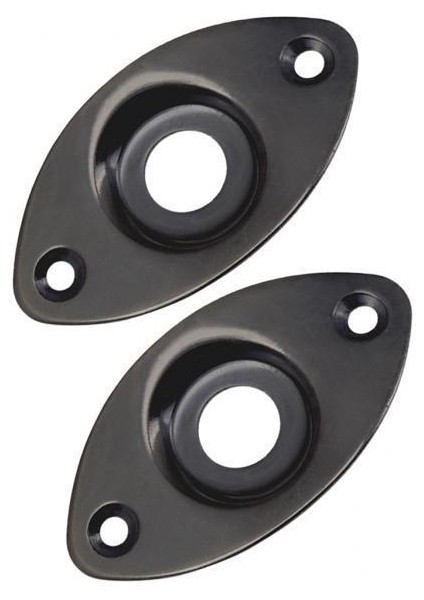Gitar Jack Plakası Oval 2 Pc (Yurt Dışından)