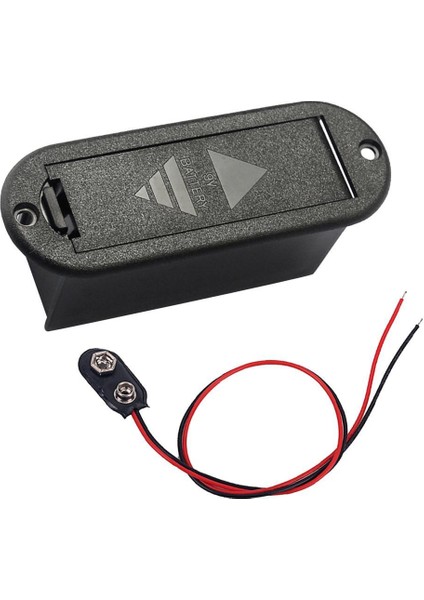 Elektro Gitar Bas ve Konektörlü Pikap Için 1 Adet 9V Pil Kutusu (Yurt Dışından)