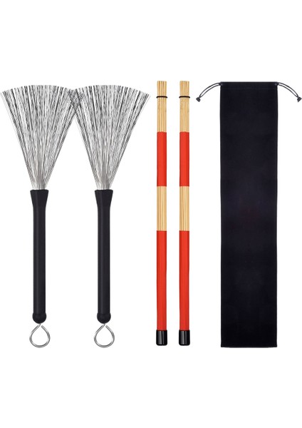 2x Drumsticks Drum Sticks Fırçaları Müzikle (Yurt Dışından)