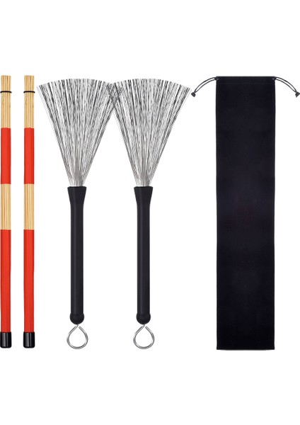 2x Drumsticks Drum Sticks Fırçaları Müzikle (Yurt Dışından)