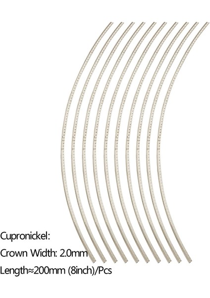 10/set Gitar Fret Teli 200MM 18 Inç Elektro Gitar Dulcimer Banjo 2.0mm Için (Yurt Dışından)