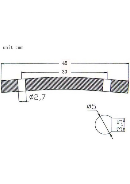 45MM Dize Tutucu Çubuk 3 Adet (Yurt Dışından)