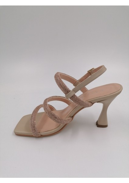 Msm Ten Saten Taşlı Kalın Biyeli Abiye Ayakkabı fiyatları