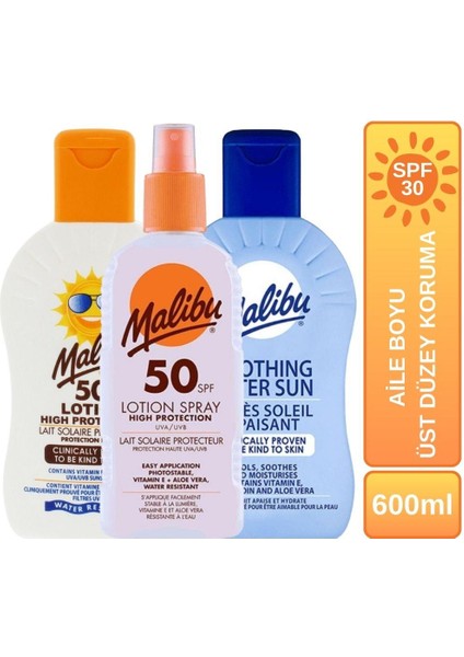 Güneş Koruyucu SPF50 + Çocuk SPF50 + Güneş Sonrası Losyon Aile Boyu Üst Düzey Koruma 200ML X3