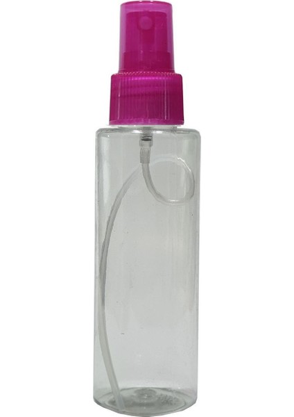 Sert Plastik 100 ml Boş Sprey Kolonya - Dezenfektan Şişesi Pembe 5 Adet