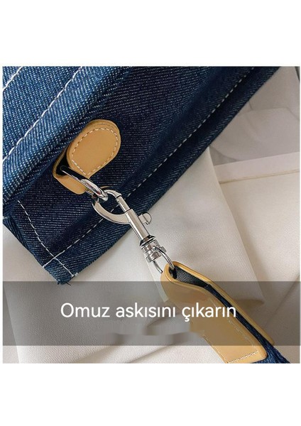 Tek Omuz Kanvas Çanta Kadın Avrupa ve Amerikan Yeni Moda Moda Tote Çanta Tüm Maç Rahat Messenger Taşınabilir Büyük Kapasiteli Çanta (Yurt Dışından)