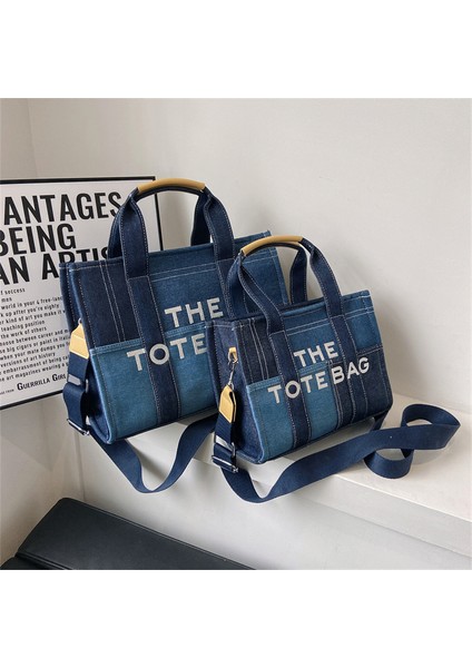 Tek Omuz Kanvas Çanta Kadın Avrupa ve Amerikan Yeni Moda Moda Tote Çanta Tüm Maç Rahat Messenger Taşınabilir Büyük Kapasiteli Çanta (Yurt Dışından) modelleri