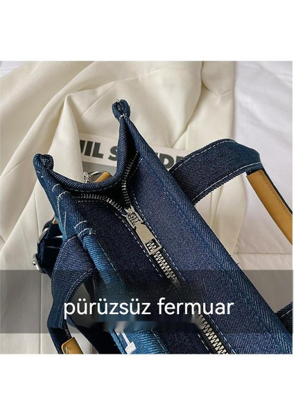 Tek Omuz Kanvas Çanta Kadın Avrupa ve Amerikan Yeni Moda Moda Tote Çanta Tüm Maç Rahat Messenger Taşınabilir Büyük Kapasiteli Çanta (Yurt Dışından) fırsatları