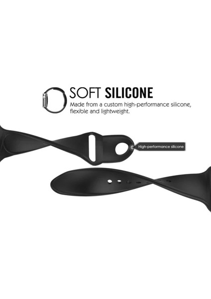Seri 1/2/3/4/5/6/7/8/SE/38MM 40MM 41MM S10(42)MM Kordon Kayış Bileklik Klasik Kaliteli Silikon