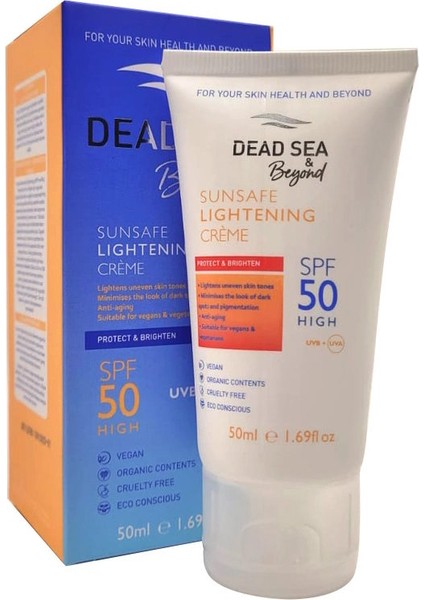 Dead Sea & Beyond Sunsafe Lightening SPF50 Güneş Kremi 50ML