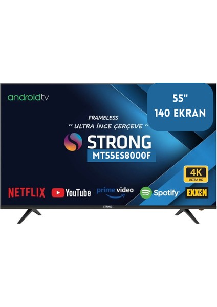 MT55ES8000F 55" 140 Ekran Uydu Alıcılı 4K Ultra HD Android Smart TV