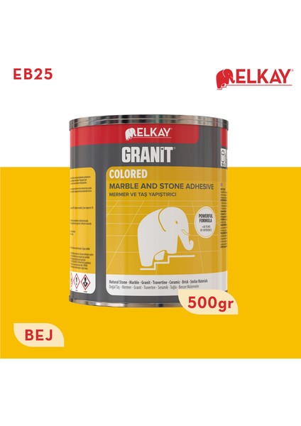 Elkay Granit Mermer Ve Taş Yapıştırıcı Bej 500 gr