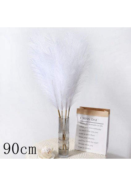 90 cm 1 Adet Yapay Pampas - Beyaz (Yurt Dışından)