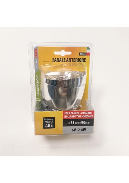 63mm Holland Style Krom Ön Far 6V 2,4W 93561