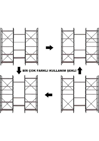 Özgök Tarım Ahşap Dekoratif Tasarım Kitaplık Ahşap Kütüphane Aksesuar Dosya Rafı