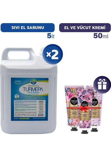 Sıvı Sabun 5 Lt x 2 +  El Kremleri