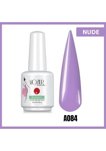 A084 (LİLA) Uv Led Kalıcı Oje 15 ml Ana Renkler