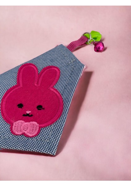 Pink Bunny Kedi Bandana, Fular, Kedi Kıyafeti Kedi Elbisesi