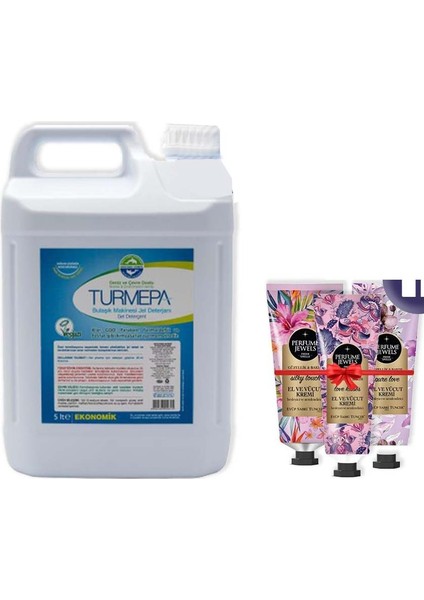 Bulaşık Makinesi Deterjanı 5 Lt x 2 + El Kremleri
