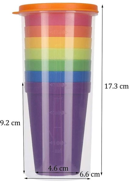 7'li Paket Yeniden Kullanılabilir Plastik Bardak Bardaklar (Yurt Dışından)