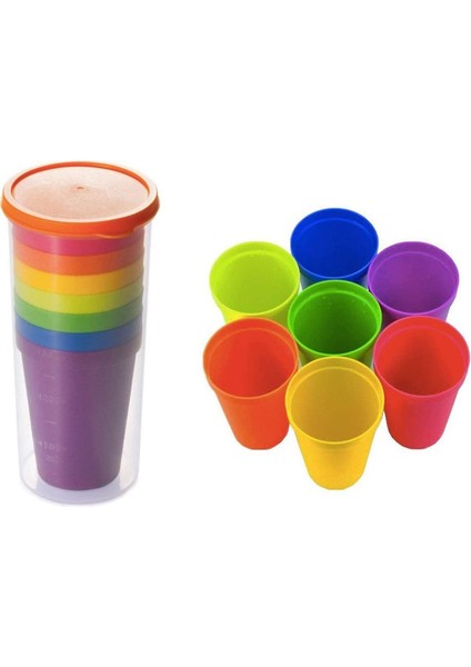 7'li Paket Yeniden Kullanılabilir Plastik Bardak Bardaklar (Yurt Dışından)