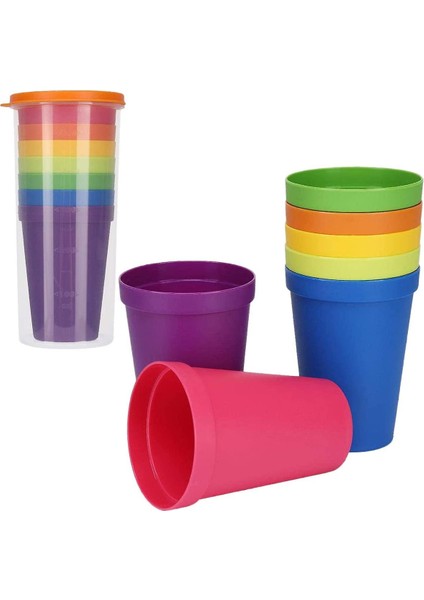 7'li Paket Yeniden Kullanılabilir Plastik Bardak Bardaklar (Yurt Dışından)