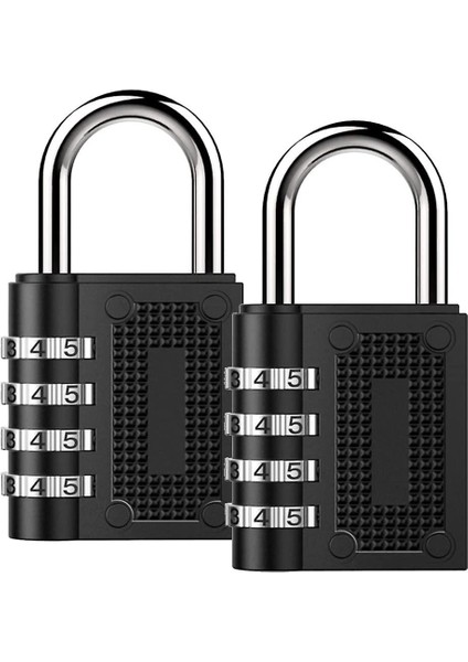 4 Haneli Şifreli Kilit Güvenlik Asma Kilitleri [2'li Paket] (Yurt Dışından)