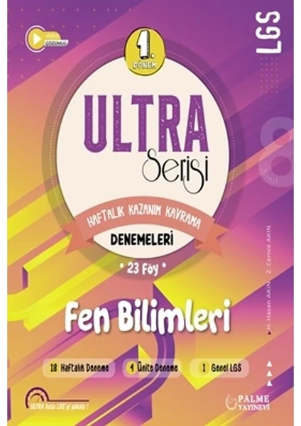 Palme Yayıncılık 8. Sınıf Ultra Fen Bi'limleri Denemeleri 1. Dönem