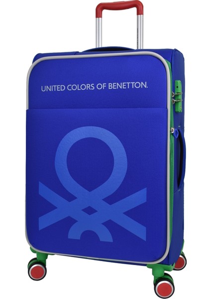 Ultra Light Hafif Lüx Kumaş 2'li Valiz Seti Büyük Boy - Kabin Boy Mavi BNT2200