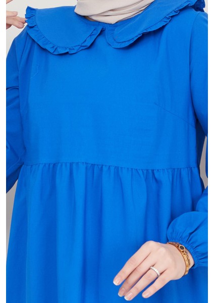 Bebe Yaka Tesettür Elbise Indigo fırsatları