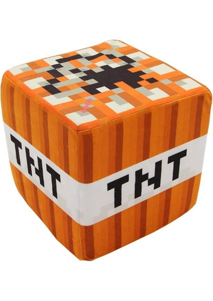 Minecraft Tnt Küp Yastık Dekoratif Minder Peluş Oyuncak 30 cm