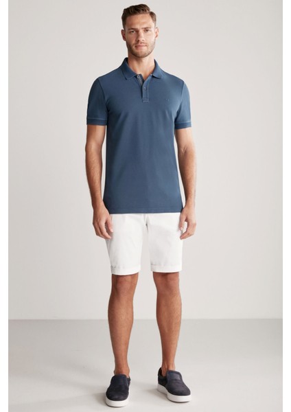 Vintage Görünümlü Lacivert Polo Yaka T-Shirt fiyatları