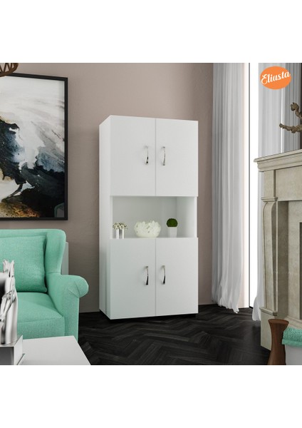 Mutfak Dolabı Minifırın Mikrodalga Dolabı 4 Kapaklı Çok Amaçlı Banyo Dolabı Ofis Dolabı modelleri