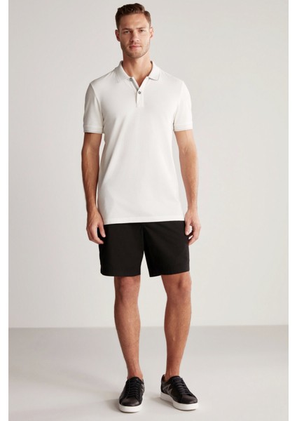 Nakış Logolu Kırık Polo Yaka T-Shirt