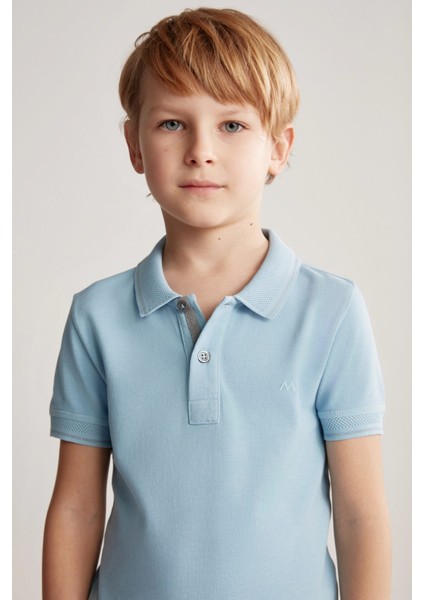 Nakış Logolu Polo Yaka Çocuk T-Shirt