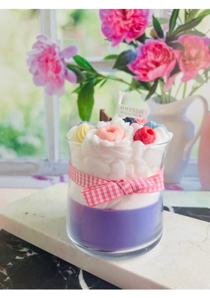 Bardakta Cupcake Dekoratif Mum- Glass Cupcake Fancy Candle