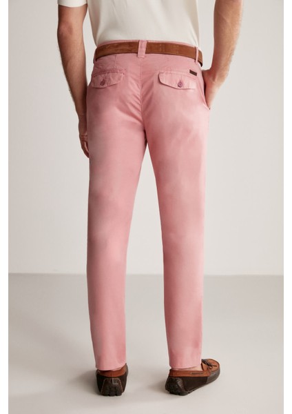 Pembe Yazlık Chino Pantolon