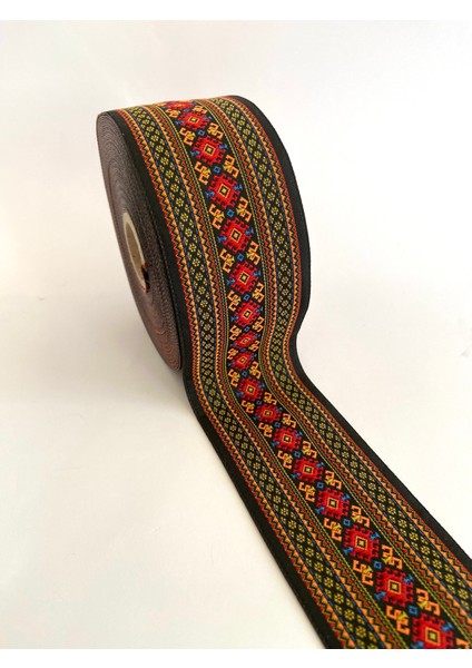 5 cm Etnik Desen Dokuma Bordür Kurdele