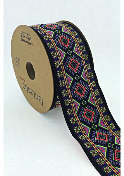 50MM Etnik Desen Dokuma Bordür Kurdele