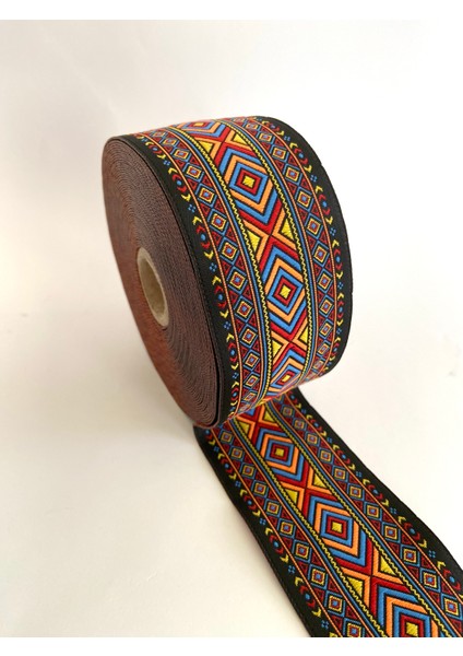 5 cm Etnik Desen Dokuma Bordür Kurdele