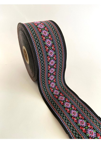 5 cm Etnik Desen Dokuma Bordür Kurdele